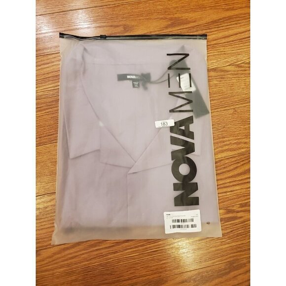 Fashion Nova Men's Size XXL 2XL Button Down Shirt Purple White Ombre Pattern NWT - Picture 7 of 7